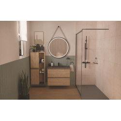 Ensemble salle de bain Ebène 80cm ONDEE – Élégance & Pratique
