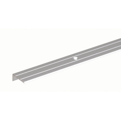 Nez de marche percé en aluminium argenté 24