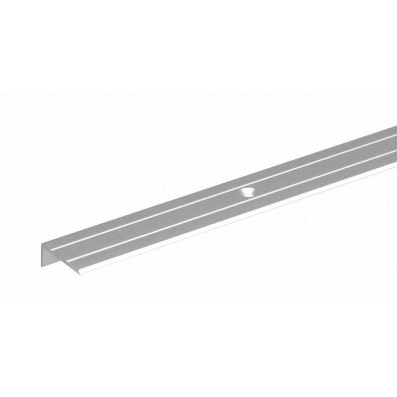Nez de marche percé en aluminium argenté 24