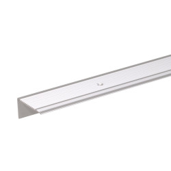 Nez de marche percé en aluminium argenté 45 x 23 mm 1 m ALBERTS
