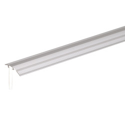Barre de seuil avec fixation masquée en aluminium argenté 38 x 1