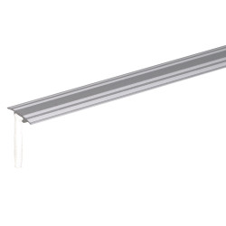Barre de seuil avec fixation masquée en aluminium argenté 32 x 1