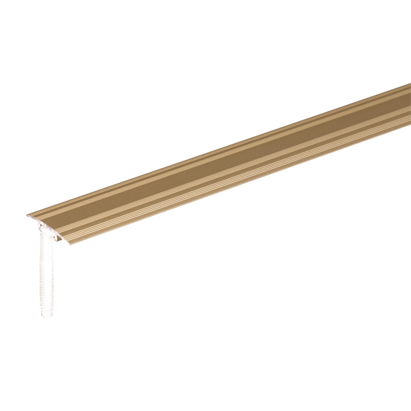 Barre de seuil avec fixation masquée en aluminium sable 32 x 1