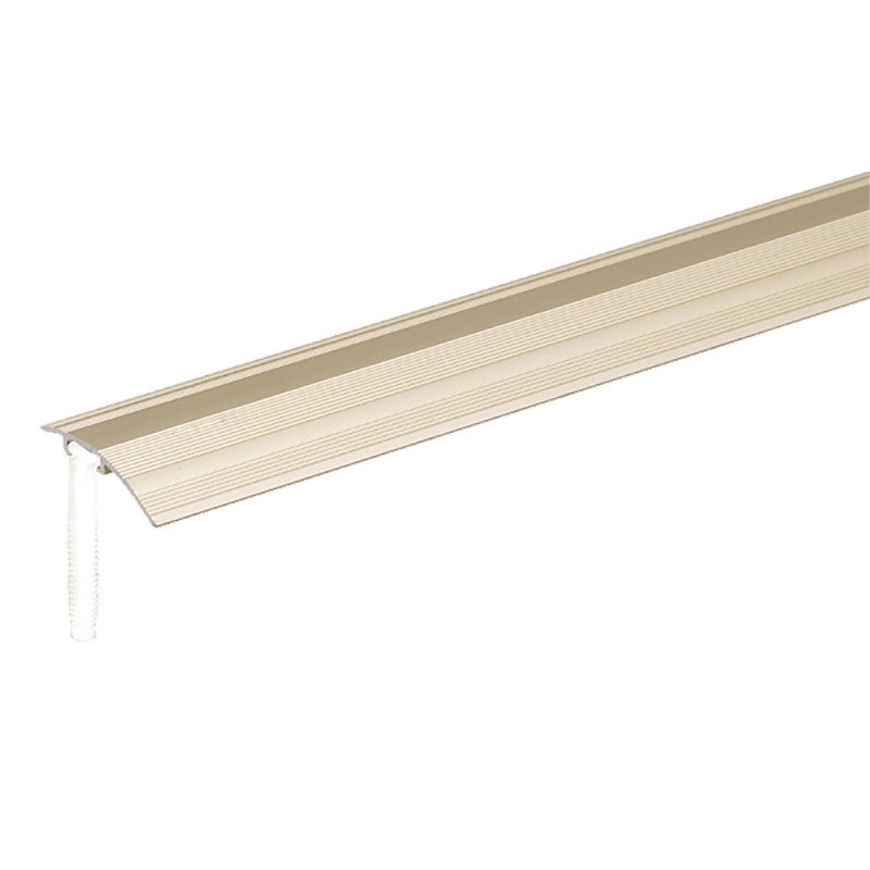 Barre de seuil avec fixation masquée en aluminium sable 38 x 1