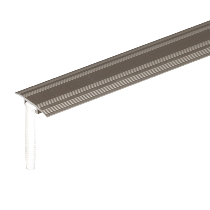 Barre de seuil avec fixation masquée en aluminium inox 32 x 1