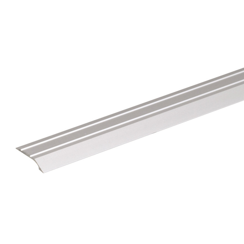 Barre de seuil autoadhésive en aluminium argenté 30 x 4 mm 0