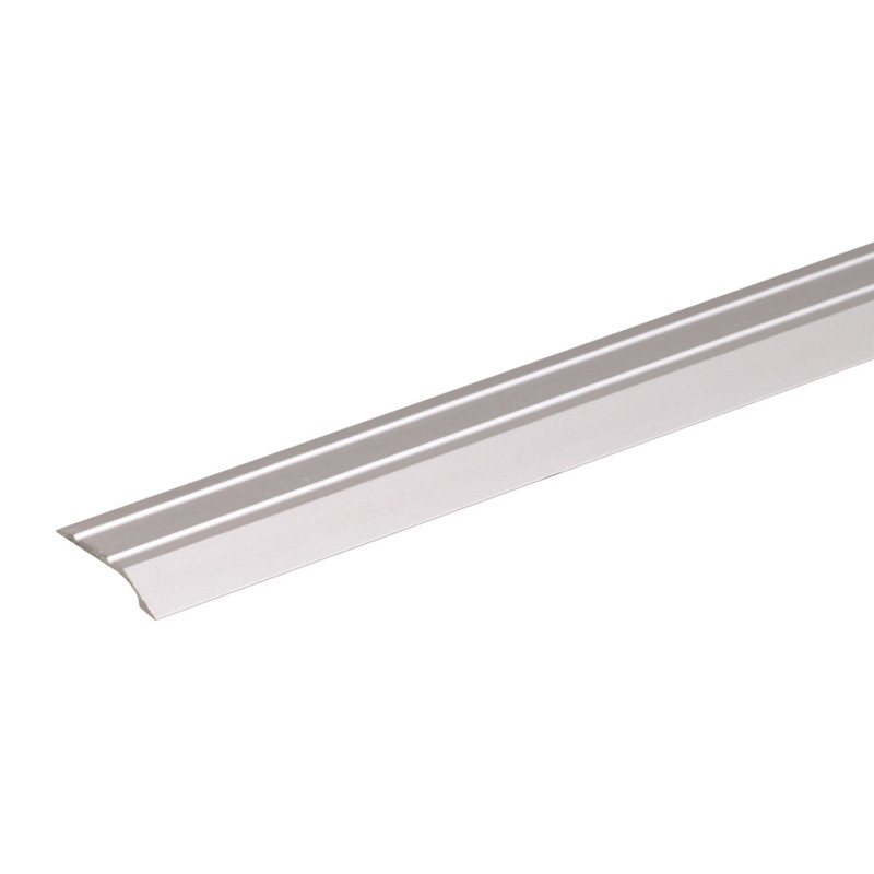 Barre de seuil autoadhésive en aluminium argenté 39 x 8 mm 0