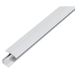 Barre de seuil Duo en aluminium argenté 34 x 13 mm 1 m ALBERTS