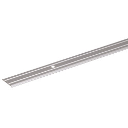 Barre de seuil percée en aluminium argenté 38 x 1 mm 0
