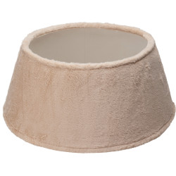 Jupe pied sapin fausse fourrure beige 55cm – Élégance festive