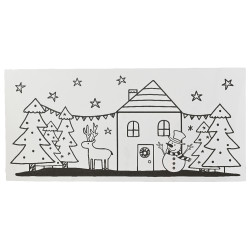 Autocollant de Noël 49 x 23 cm DECORIS
