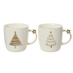 Mug de Noël sapin blanc 36 cl