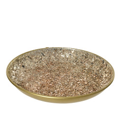 Assiette décorative en fer cuivre vieilli Ø 20 cm DECORIS