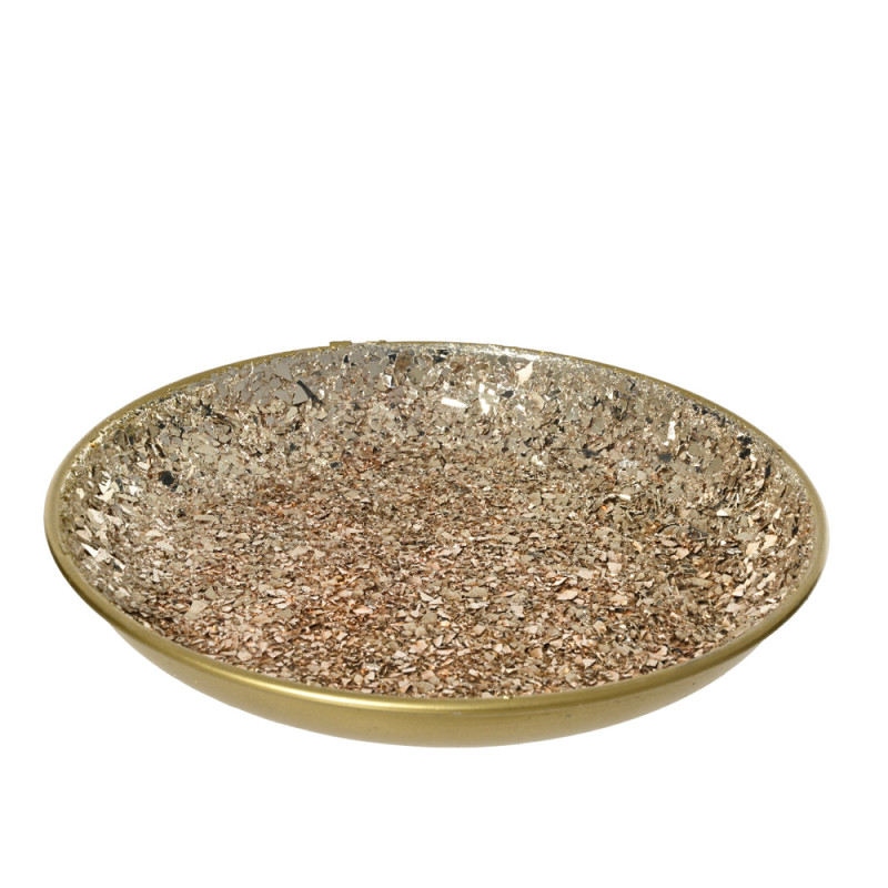 Assiette décorative en fer cuivre vieilli Ø 20 cm DECORIS