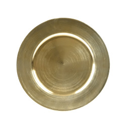 Assiette décorative en plastique dorée Ø 33 cm DECORIS
