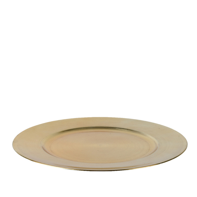 Assiette décorative en plastique dorée Ø 33 cm DECORIS
