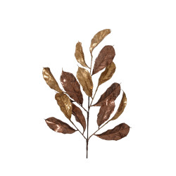 Branche avec feuilles métalliques brune 75 cm