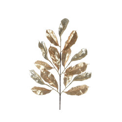 Branche avec feuilles métalliques dorée 75 cm