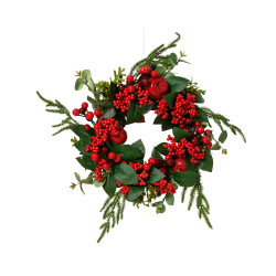 Couronne de Noël avec pommes et baies Ø 45 cm