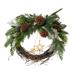 Couronne de Noël Star avec pommes de pin Ø 36 cm