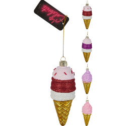 Cornet de glace en verre à suspendre 12