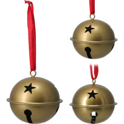 Clochette dorée à suspendre Ø 8 cm