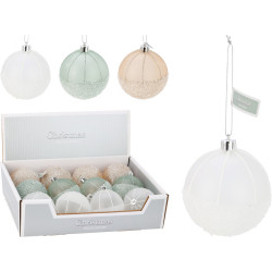 Boule de Noël enneigée Ø 8 cm – Déco festive et givrée