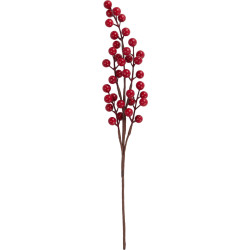 Branche avec baies rouges en mousse 38 cm