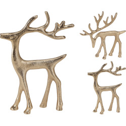 Renne en aluminium doré 15 x 16 cm