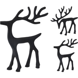 Renne en aluminium noir 15 x 16 cm
