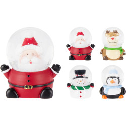 Figurine de Noël avec boule à neige