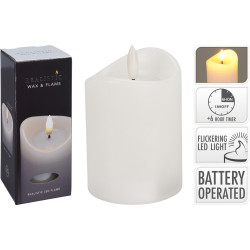 Bougie LED blanche Ø 7 x 15 cm