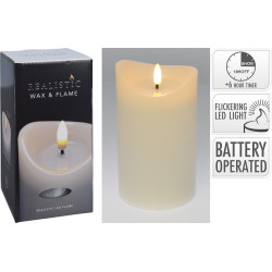 Bougie LED blanche Ø 9 x 15 cm