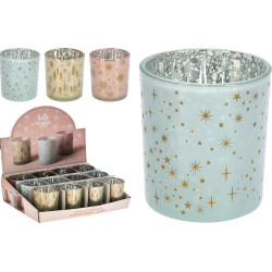 Photophore en verre pastel Ø 7