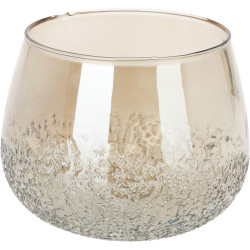 Photophore en verre fumé Ø 11 x 8