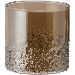 Photophore en verre fumé Ø 10 x 10 cm