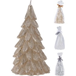 Bougie sapin avec emballage cadeau Ø 11