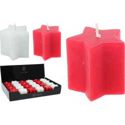 bougie étoile 5x5cm 2ass coule