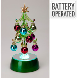 Sapin de Noël LED en verre multicouleur Ø 8