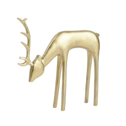 Cerf en polyrésine doré 21