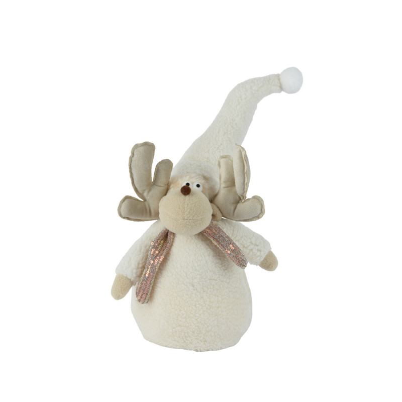 Cerf assis en polyester 20 x 13 x 38 cm DECORIS