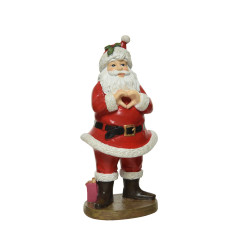 Figurine de Père Noël avec manteau rouge 21 cm DECORIS