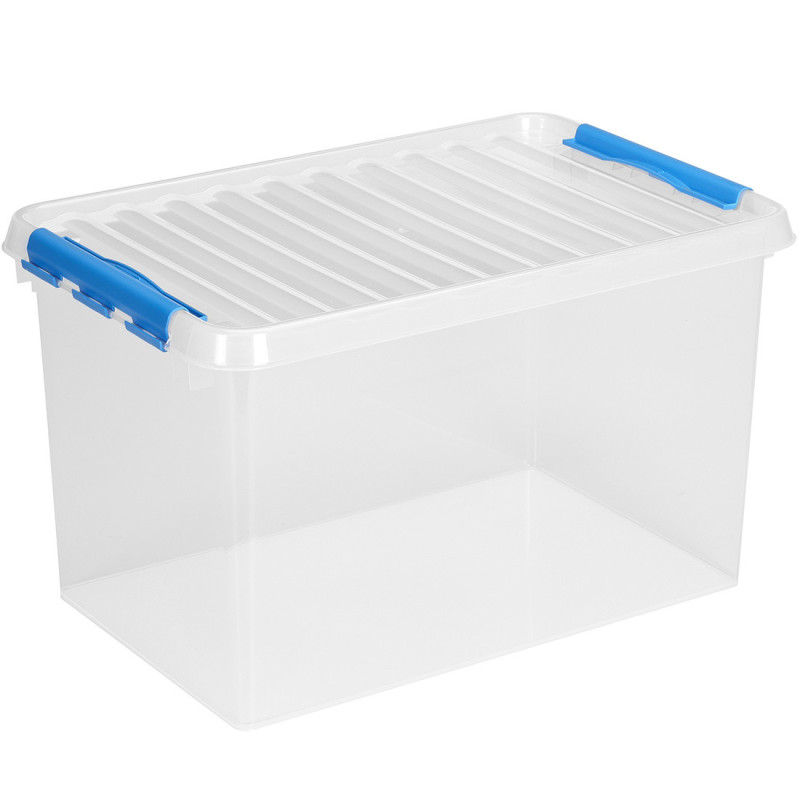 Box rangement Q-line 62L bleu/transparent – Organisez vos affaires | SUNWARE