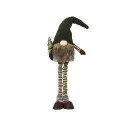 Gnome avec jambes télescopiques en polyester 21 x 15 x 85 cm DECORIS