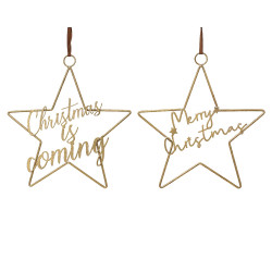 Étoile en fer à suspendre dorée Ø 33 cm DECORIS