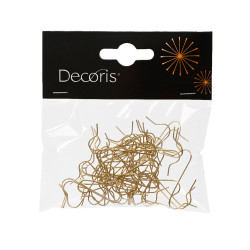 Attache en fer pour boule de Noël dorée 50 pièces DECORIS