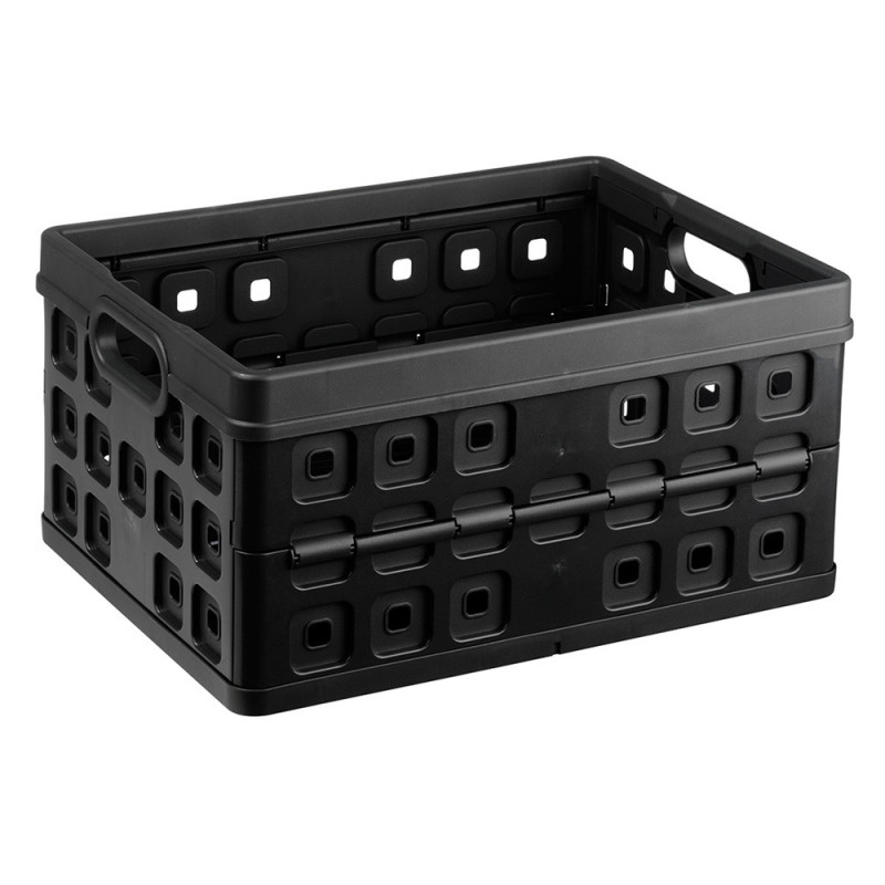 Box rangement pliant Square 32L noir – Gain de place | SUNWARE