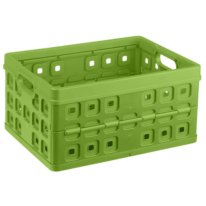 Box de rangement pliant Square vert 32L | SUNWARE