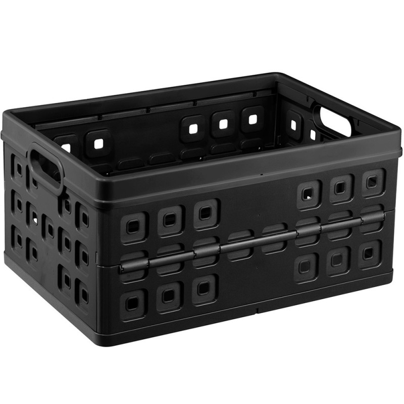 Box rangement pliant 46L noir – Gain de place | SUNWARE