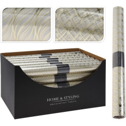 Tissu décoratif organza champagne doré 36